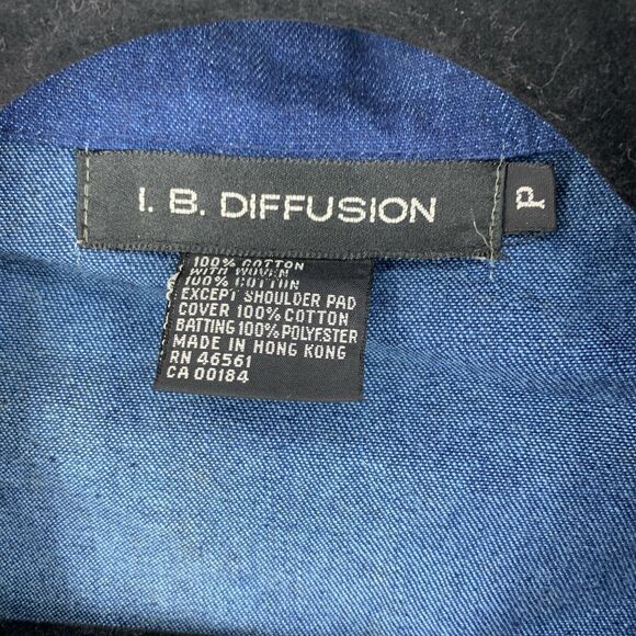 Vtg IB Diffusion Small Coat Denim Studded Unique Oversized Boho 80’s Artsy Jean - Picture 4 of 7